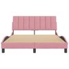 vidaXL Cadre de lit sans matelas Hanko rose 120x200 cm velours
