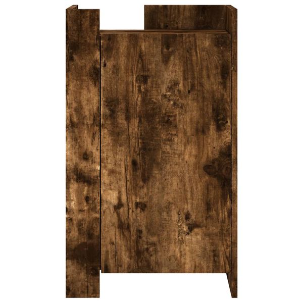 vidaXL Buffet ch&ecirc;ne fum&eacute; 45x35x75 cm bois d'ing&eacute;nierie