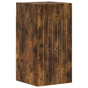 vidaXL Armoire murale de salle de bain ALKMAAR Ch&ecirc;ne fum&eacute;