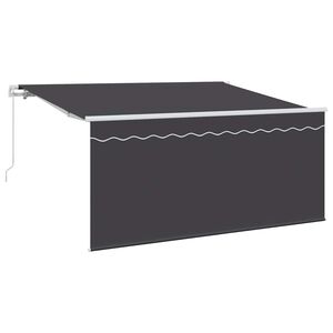 vidaXL Auvent R&eacute;tractable Anthracite 300 x 200 cm tissu