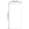 vidaXL Rideaux en voile avec passants 2 pcs noir