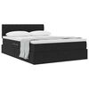 vidaXL Lit de Rangement avec matelas Noir 140 x 200 cm Velours