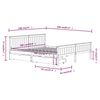 vidaXL Cadre de lit sans matelas blanc bois massif de pin 180x200 cm