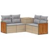 vidaXL Ensemble de Canap&eacute;s 5 pc Beige et Gris clair