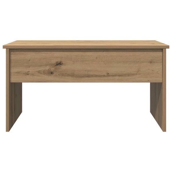 vidaXL Table basse chêne artisanal 80x50,5x41,5 cm bois d'ingénierie