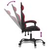vidaXL Chaise de jeu pivotante Noir et rouge bordeaux Similicuir