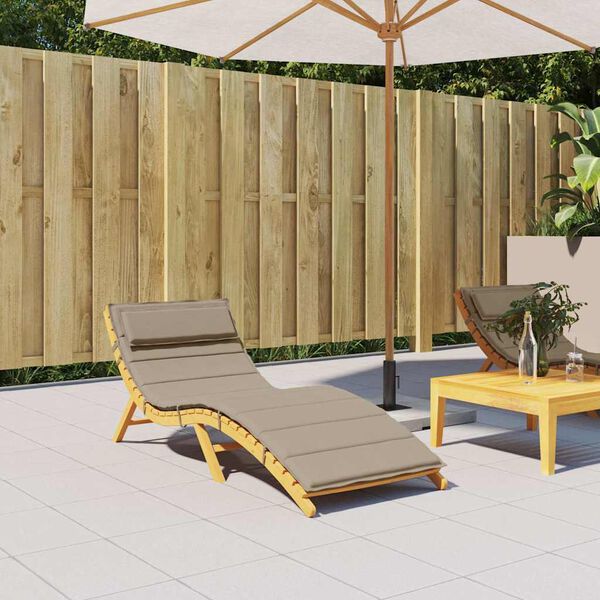 vidaXL Coussin de chaise longue taupe 180x60x4 cm tissu oxford