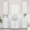 vidaXL Armoire murale de salle de bain avec porte TULUM Blanc brillant