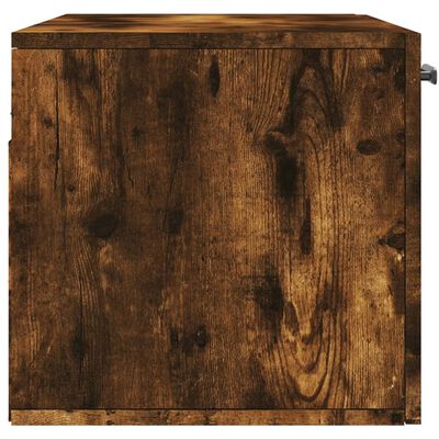 vidaXL Armoire murale chêne fumé 80x36,5x35 cm bois d'ingénierie