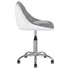 vidaXL Chaise pivotante de salle &agrave; manger Gris et blanc Similicuir