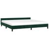 vidaXL Cadre de lit sans matelas vert fonc&eacute; 200x200 cm velours