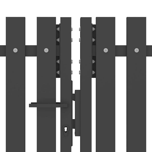 vidaXL Portail de jardin en acier 400x75 cm anthracite