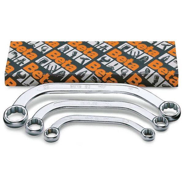 Beta Tools Ensemble de 3 cl&eacute;s &agrave; anneau demi-lune 83/S3