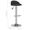 vidaXL Tabourets de bar lot de 2 noir similicuir