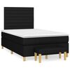 vidaXL Sommier &agrave; lattes de lit avec matelas Noir 120x200 cm Tissu