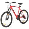 vidaXL V&eacute;lo de montagne 21 vitesses Roues 29 pouces Cadre 53 cm Rouge