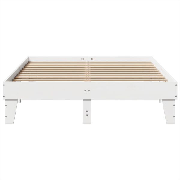 vidaXL Cadre de lit sans matelas blanc 150x200 cm bois de pin massif