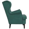 vidaXL Fauteuil vert fonc&eacute; velours
