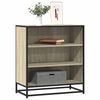 vidaXL Buffet ch&ecirc;ne sonoma 68x35x76 cm bois d'ing&eacute;nierie et m&eacute;tal