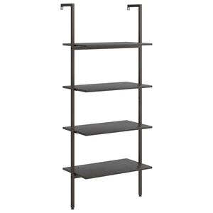 vidaXL &Eacute;tag&egrave;re inclin&eacute;e &agrave; 4 niveaux Noir 64x35x152,5 cm
