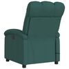 vidaXL Fauteuil de massage inclinable &eacute;lectrique Vert fonc&eacute; Tissu