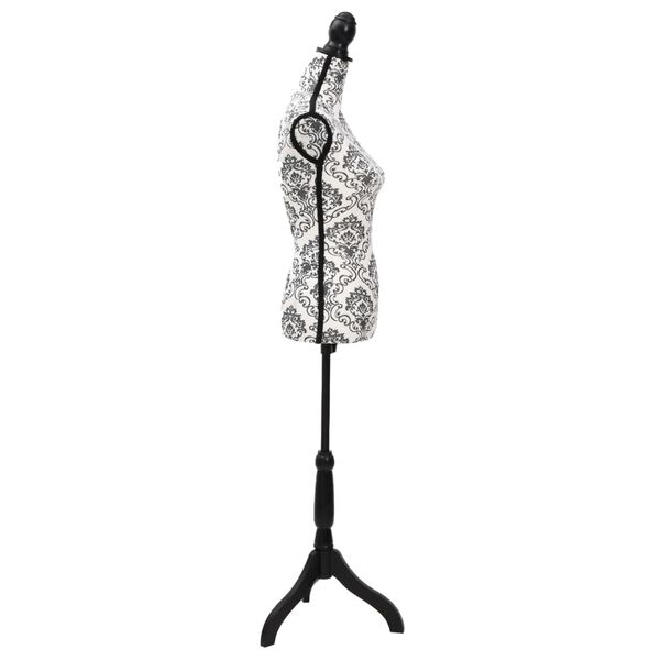 vidaXL Buste de pr&eacute;sentation Femme Noir et blanc