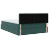 vidaXL Lit de Rangement avec matelas Vert fonc&eacute; 140 x 200 cm Velours
