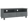 vidaXL Meuble TV HAMAR Gris fonc&eacute; 106x40x40 cm Bois massif de pin