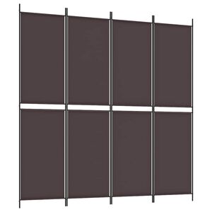 vidaXL Cloison de s&eacute;paration 4 panneaux Marron 200x200 cm Tissu