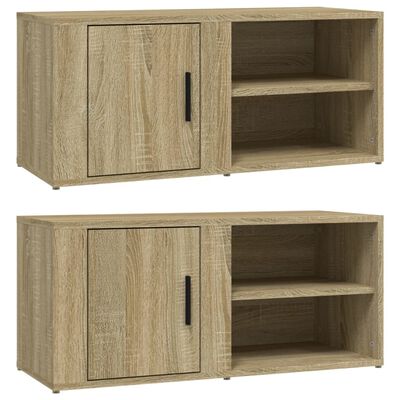 vidaXL Meubles TV 2 pcs Chêne sonoma 80x31,5x36 cm Bois d'ingénierie