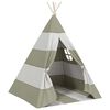 vidaXL Tente pour enfants Ray&eacute; Gris et blanc 120 x 120 x 150 cm