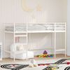 vidaXL Lit mezzanine pour enfants Blanc 90 x 190 cm Acier