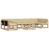 vidaXL Ensemble de canap&eacute;s d'ext&eacute;rieur 8 pc Blanc et Beige