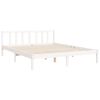 vidaXL Cadre de lit sans matelas blanc bois de pin massif