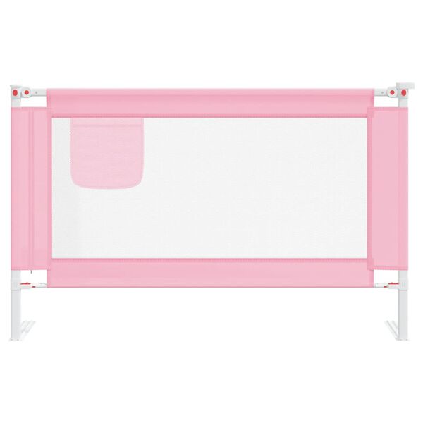 vidaXL Barri&egrave;re de s&eacute;curit&eacute; de lit d'enfant Rose 120x25 cm Tissu