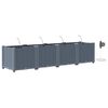 vidaXL Cache-pot de jardin 4 pc Gris clair 160 x 40 x 37,5 cm PP