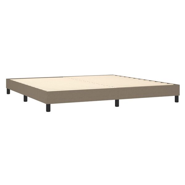 vidaXL Cadre de lit taupe 200x200 cm tissu