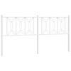 vidaXL T&ecirc;te de lit de remplacement m&eacute;tal blanc 180 cm