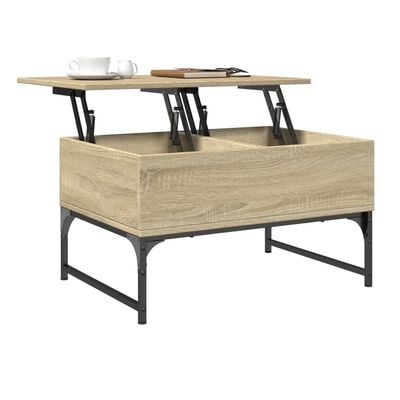 vidaXL Table basse chêne sonoma 70x50x40 cm bois d'ingénierie et métal