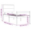 vidaXL Lit pour personne &acirc;g&eacute;e et t&ecirc;te de lit 90x200 cm bois massif