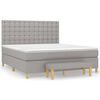 vidaXL Sommier &agrave; lattes de lit avec matelas Gris clair 160x200cm Tissu