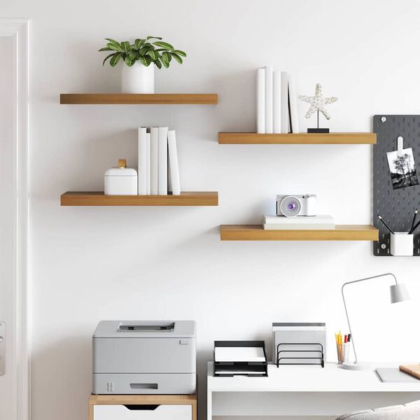 vidaXL &Eacute;tag&egrave;re Murale 4 pcs Marron 50 x 23 x 4 cm Bois d'ing&eacute;nierie