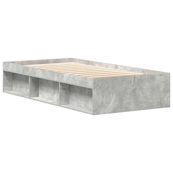vidaXL Cadre de lit sans matelas gris béton 90x200 cm