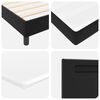 vidaXL Lit &agrave; ressorts avec matelas Noir 200 x 200 cm Simili cuir