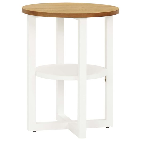 vidaXL Table de lampe 40x50 cm Bois de ch&ecirc;ne massif