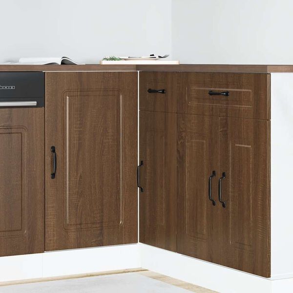 vidaXL Armoire de cuisine Kalmar ch&ecirc;ne marron bois d'ing&eacute;nierie