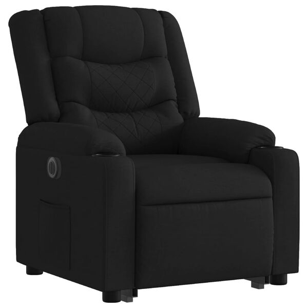 vidaXL Fauteuil inclinable &eacute;lectrique noir tissu