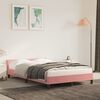vidaXL Cadre de lit sans matelas rose 120x190 cm velours