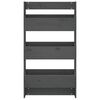 vidaXL Jardini&egrave;re murale 3 niveaux 60x18,5x110 cm gris bois pin massif