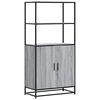 vidaXL Buffet haut sonoma gris 68x35x139 cm bois d'ing&eacute;nierie et m&eacute;tal